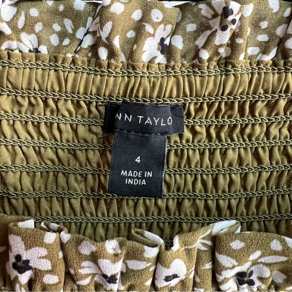 Ann Taylor Floral Smocked Bodice Maxi Dress Cottagecore Whimsy Farm Boho Style - Picture 8 of 15